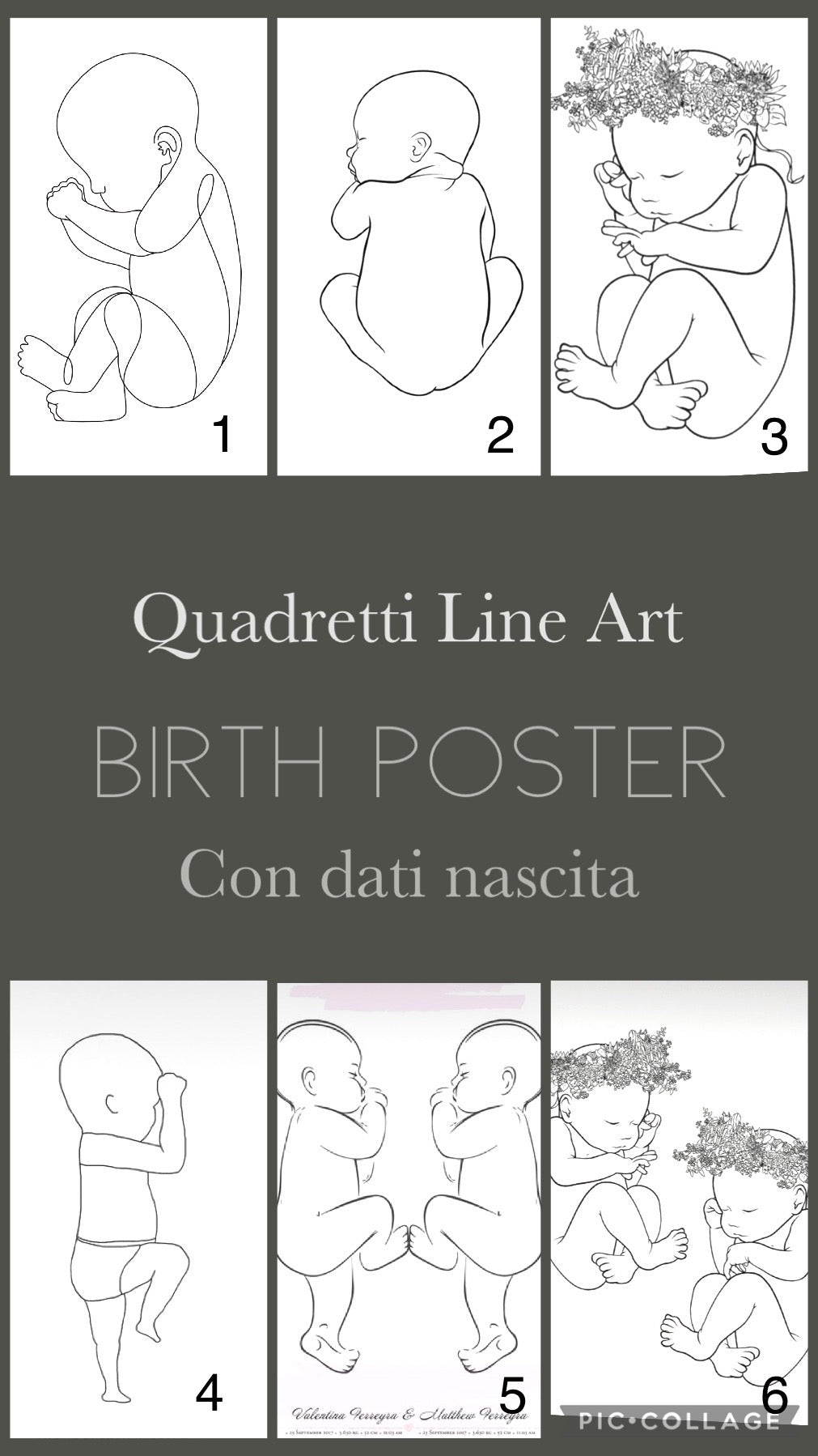 BIRTH POSTER LINE ART