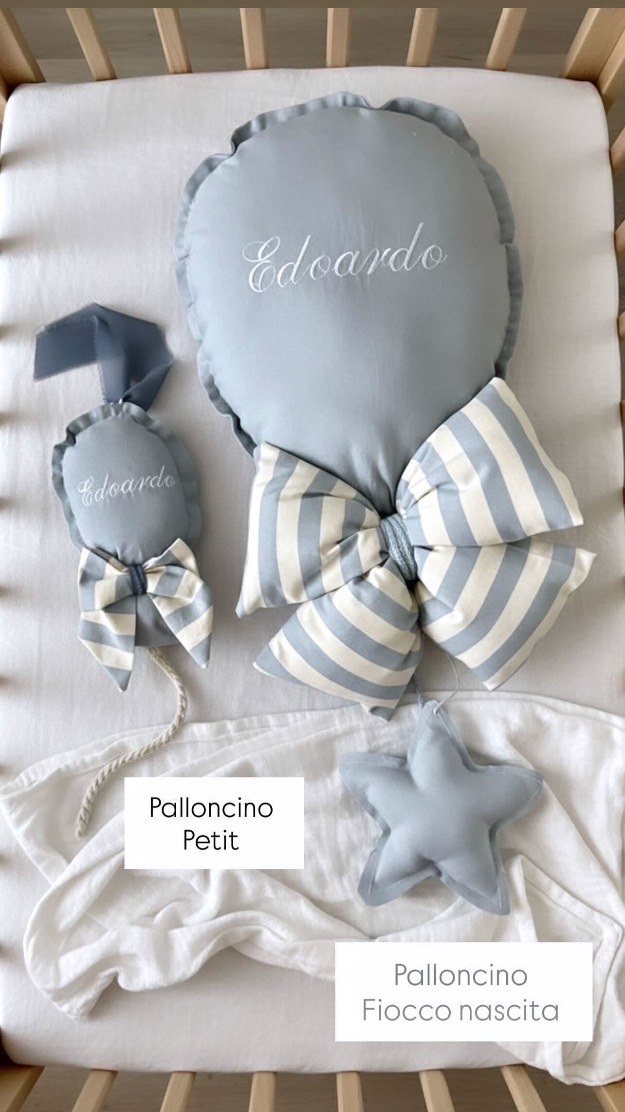 Fiocco nascita palloncino in stoffa