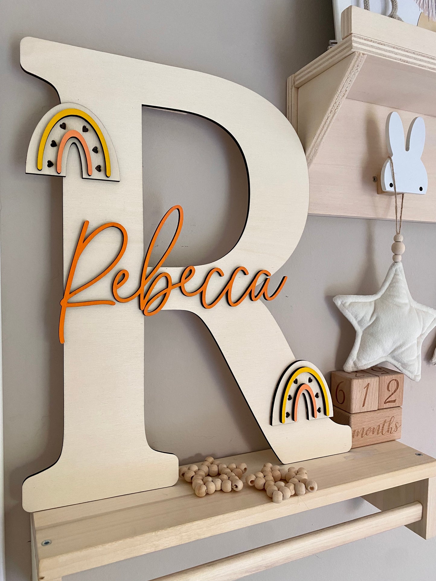 INIZIALE IN LEGNO CON NOME