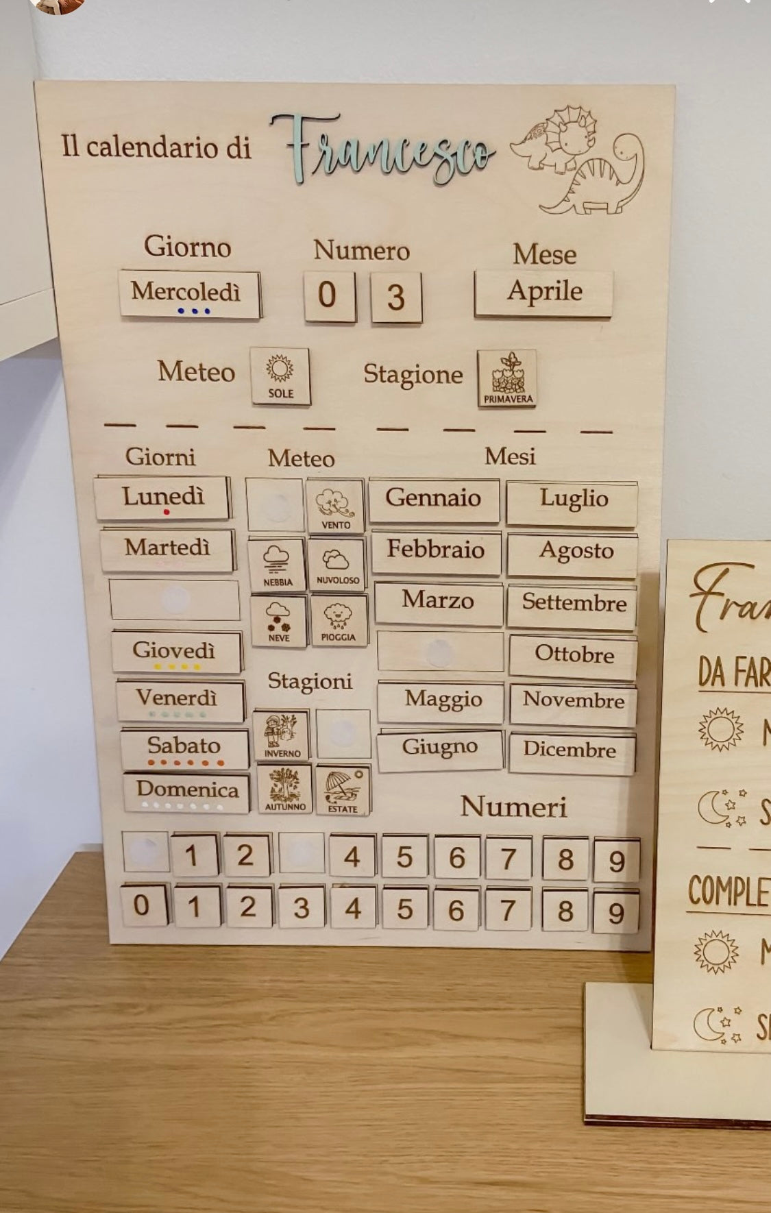 CALENDARIO IN LEGNO
