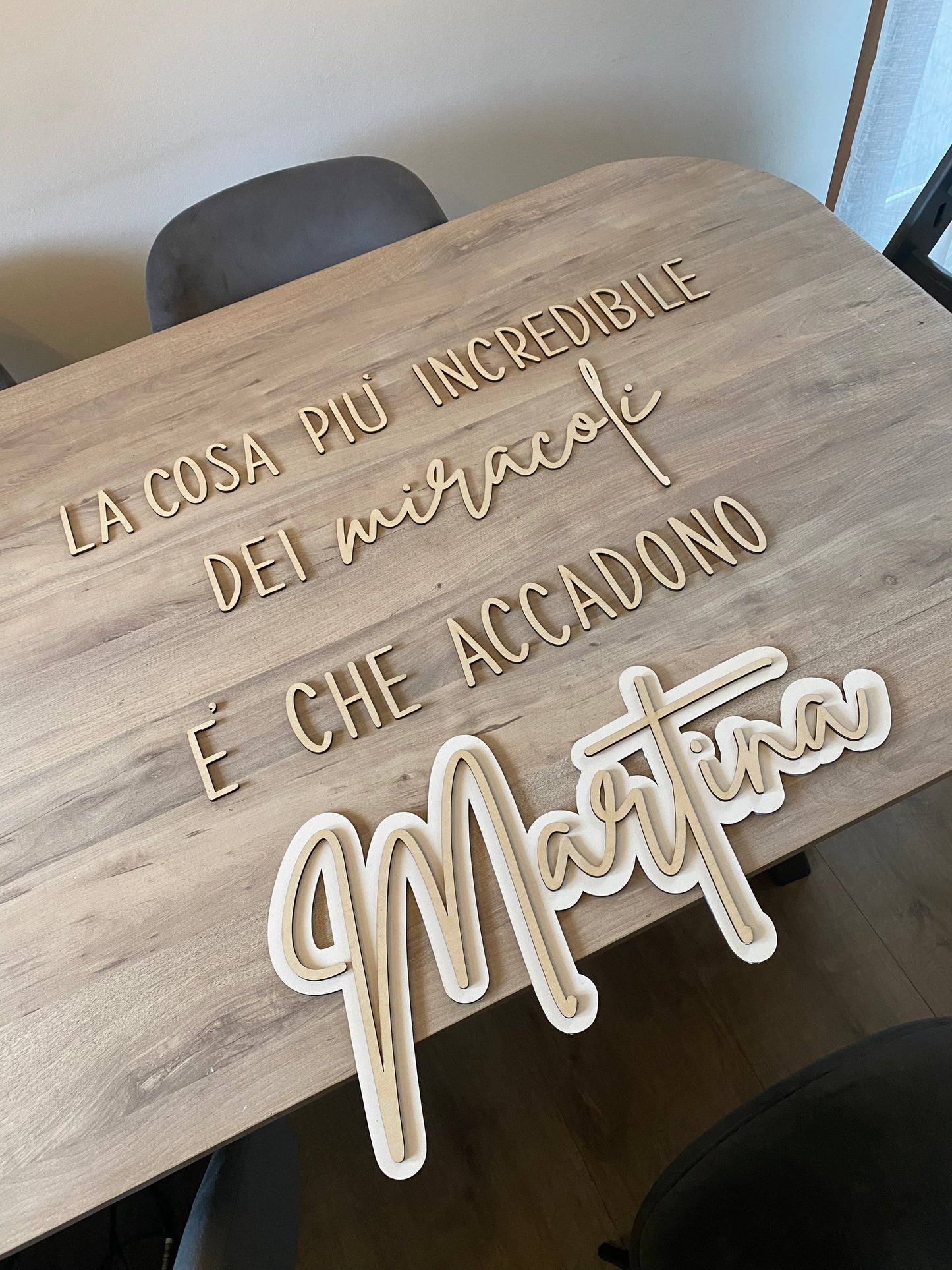 SCRITTE IN LEGNO DA PARETE