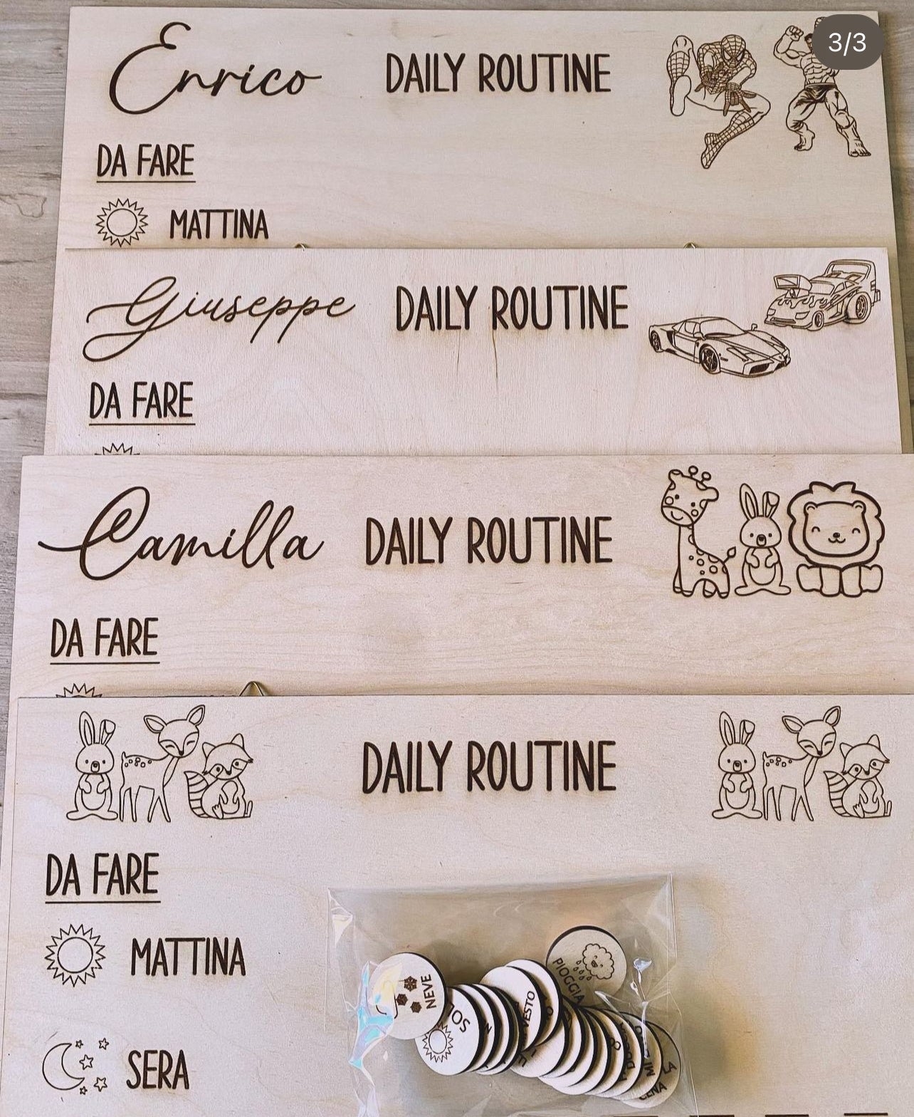 Pannello DAILY ROUTINE
