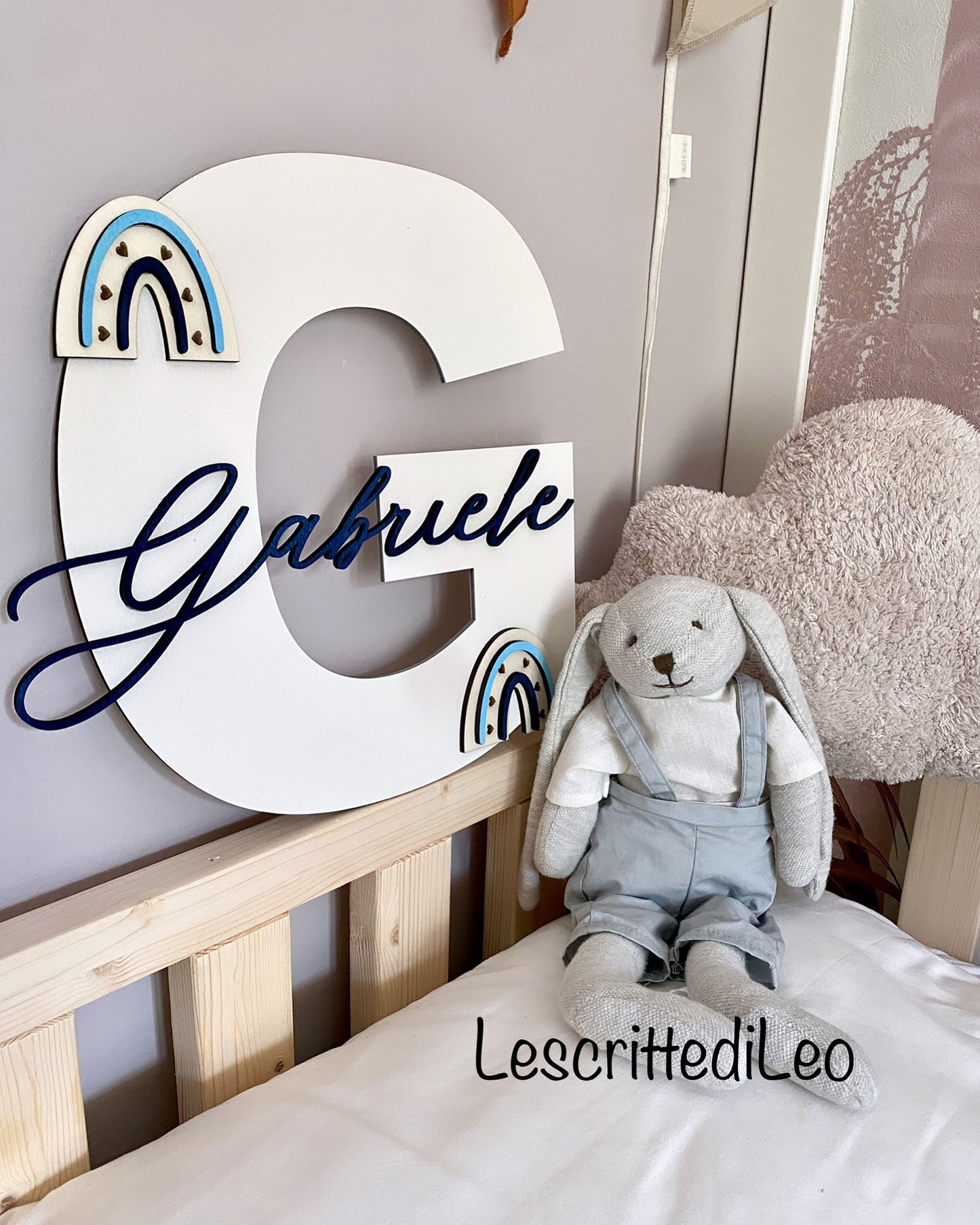 INIZIALE IN LEGNO CON NOME