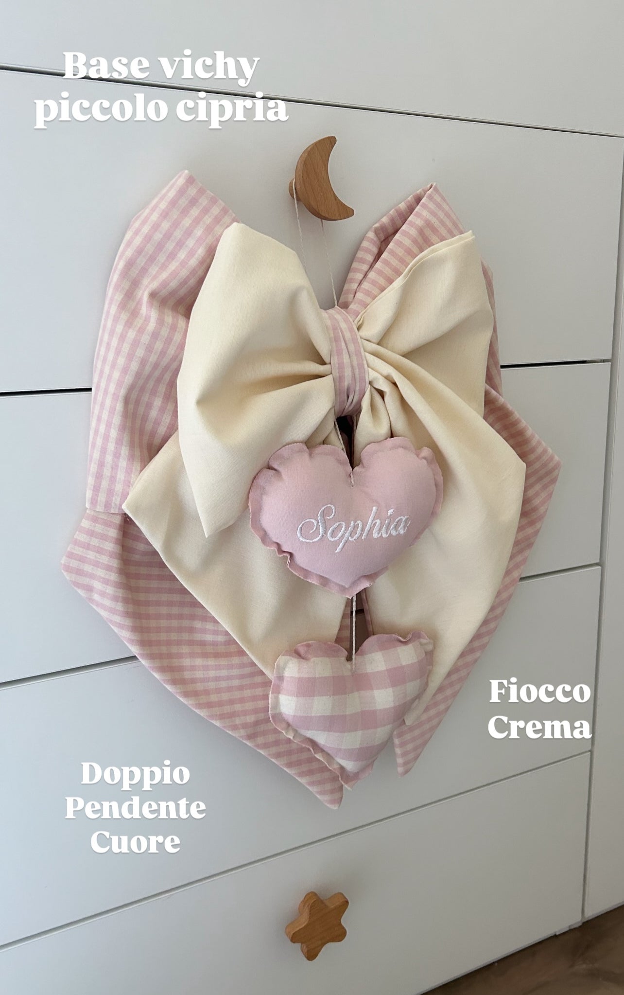 Fiocco nascita pendente ricamato