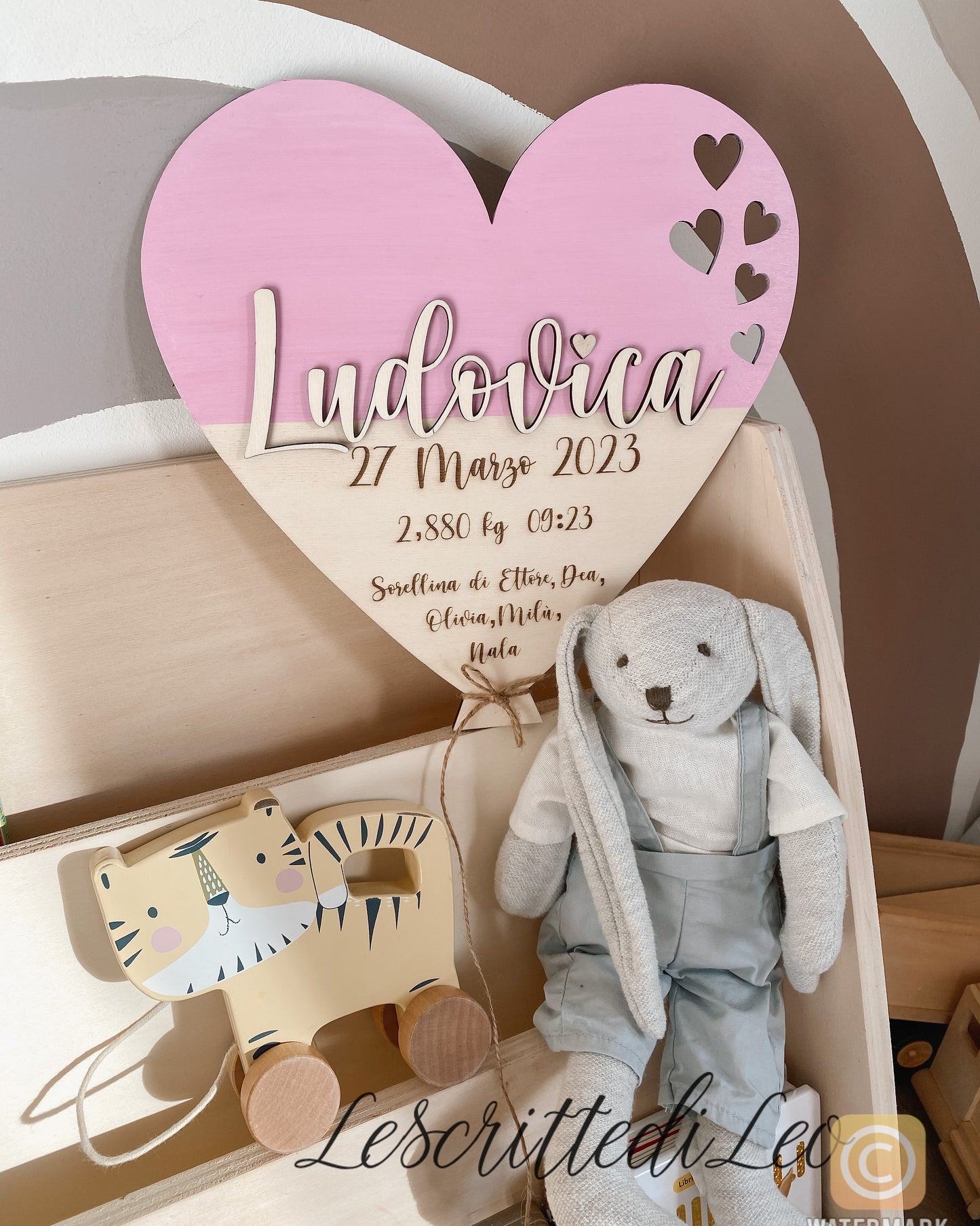 PALLONCINO CUORE CON DATI NASCITA