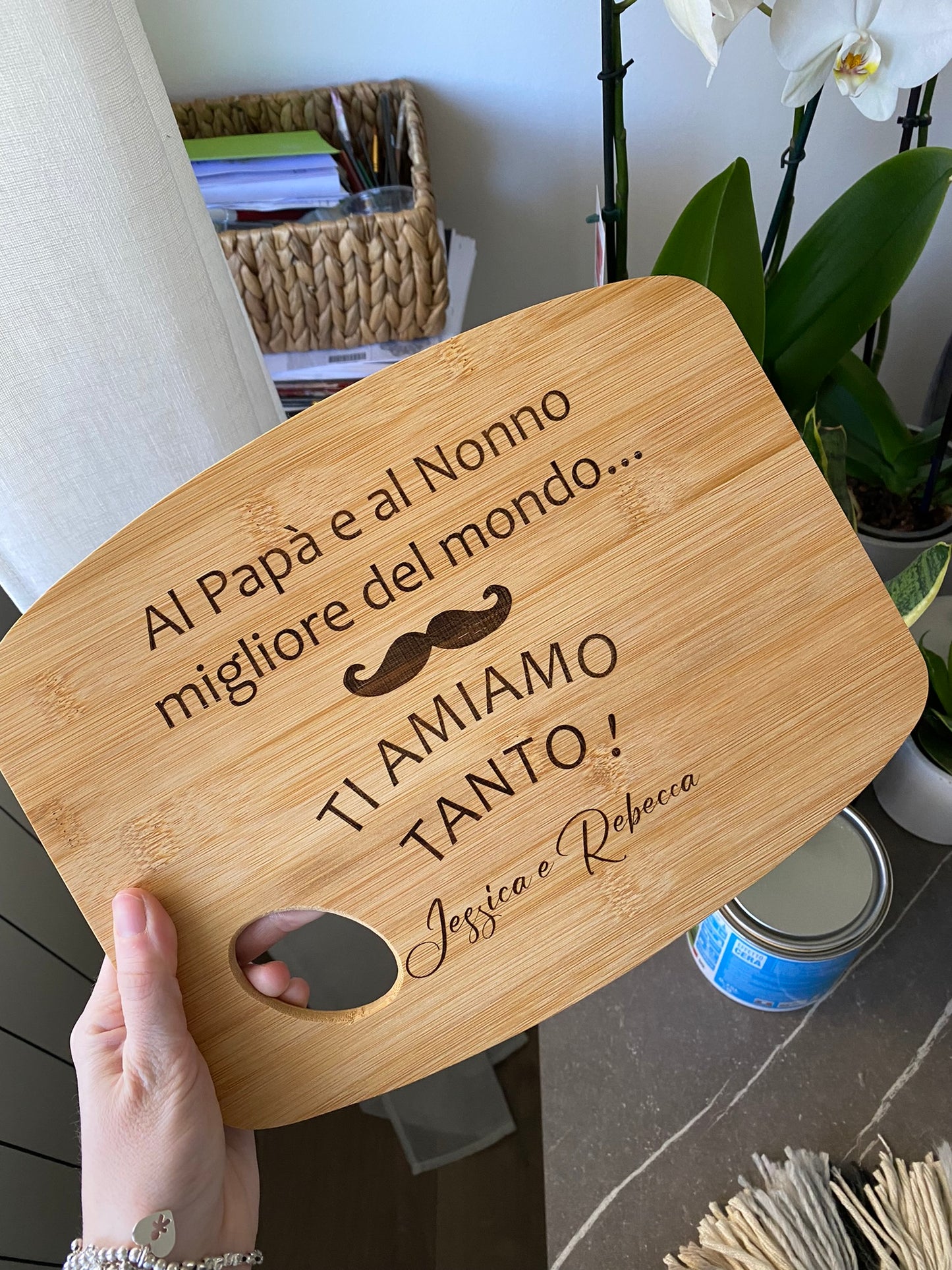 TAGLIERE CLASSICO CON INCISIONE PERSONALIZZATA