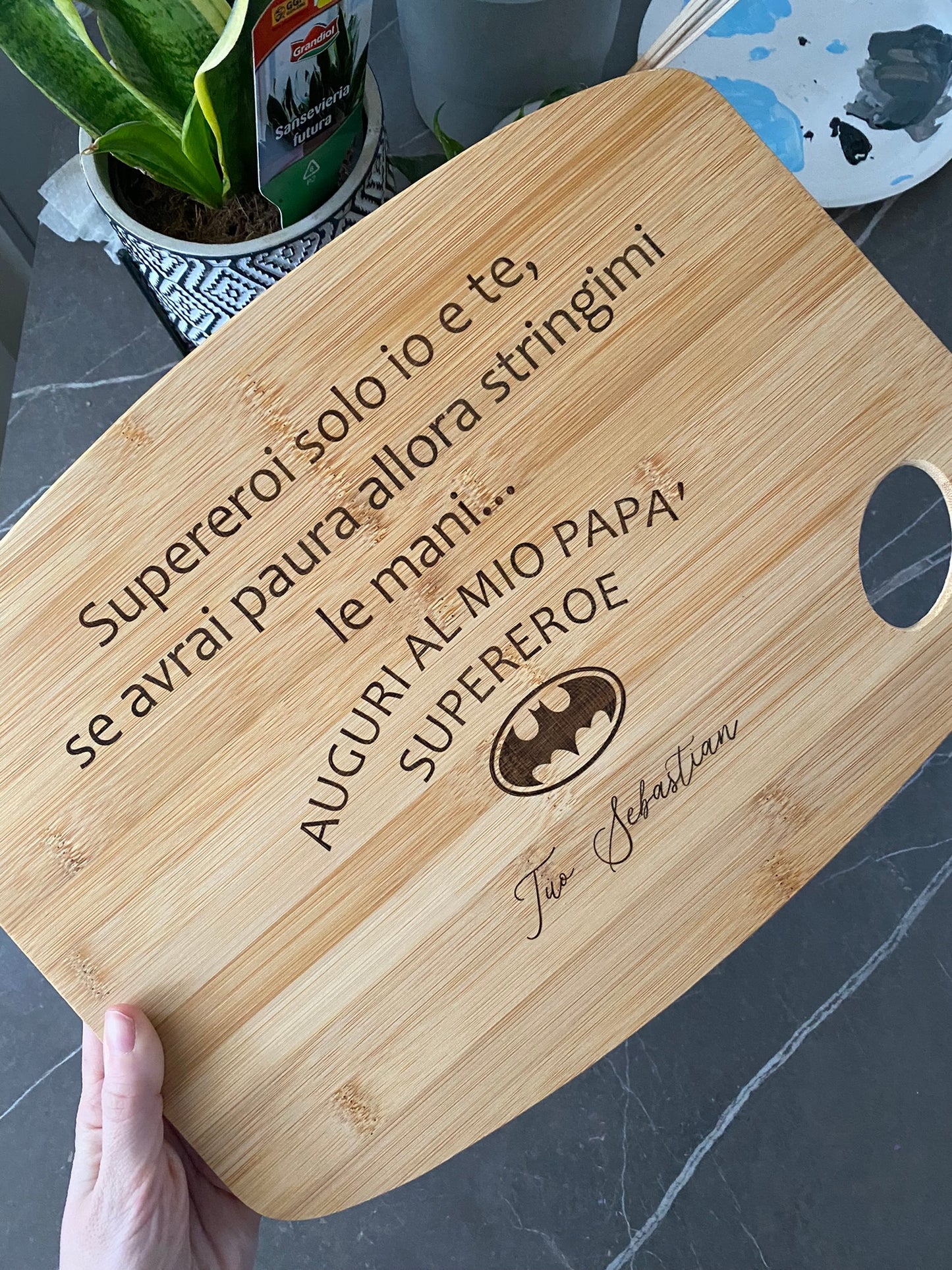 TAGLIERE CLASSICO CON INCISIONE PERSONALIZZATA